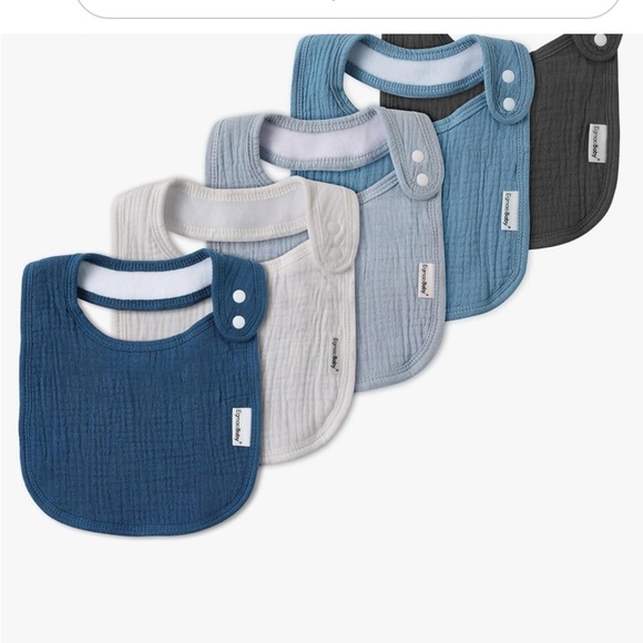 5 pack Egmao Baby Muslin Baby Bibs - Picture 2 of 2